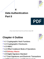Data Authentication: J. Wang. Computer Network Security Theory and Practice. Springer 2008