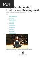 Yoga Fundamentals History and Development