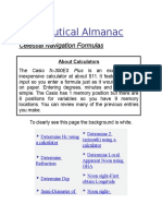 Celestial Navigation Formulas