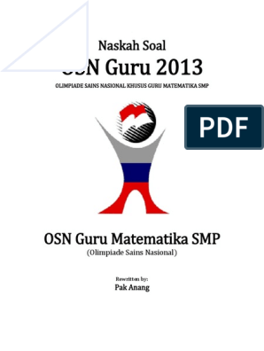 Naskah Soal Osn Guru Matematika Smp 2013 Tingkat Provinsi Edit