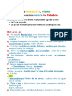 Lo Imposible, Viene Cuando Caminas Sobre La Palabra