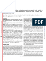 Fruit and Vegetable Intakes and Subsequent Changes in Body Weight in European Populations