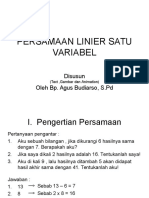 E. Persamaan Linier Satu Variabel