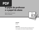 Papel Do Aluno e Do Professor