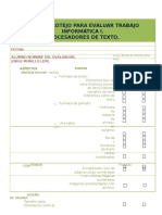 Lista de Cotejo INF1