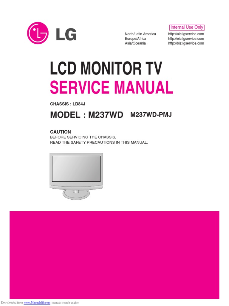 LG Monitor TV m237wd Service Manual | Printed Circuit Board | Soldering. lg  42ld450 42ld450n 42ld458 lcd ...