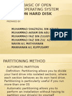 Basic Open Source Os - Partition Hard Disk