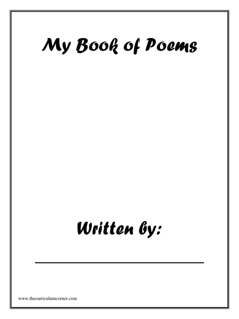 Poetry Book Cover Template | PDF | Poetry