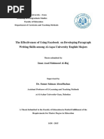 Download The Effectiveness of Using Facebook on Developing Paragraph Writing Skills Among Al-Aqsa University English Majors by Enal Emqis SN319748023 doc pdf