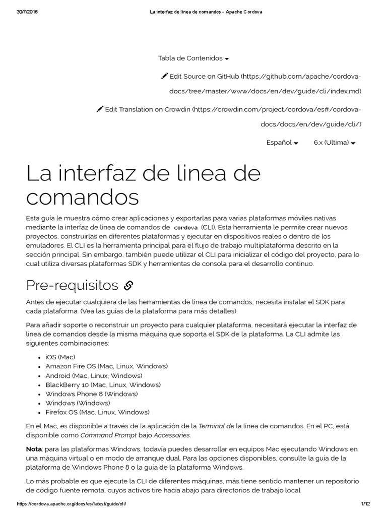 Manual - Apache Cordova | PDF | Android (sistema operativo) | Mac OS