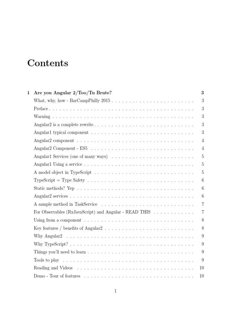 1 Are You Angular 2/Too/Tu Brute? 3 | PDF | Computer Programming ...