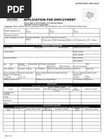 Application for Employment Form 2015