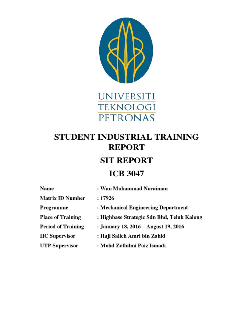 SIT Report: Internship at Highbase Sdn Bhd | PDF | Personal Protective ...