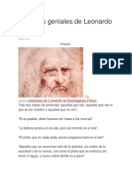 12 Frases Geniales de Leonardo Da Vinci