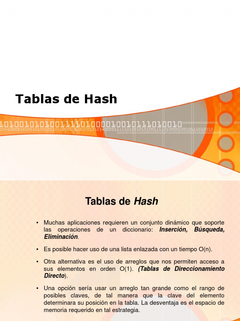 Tablas Hash PDF Algoritmos y Estructuras de Datos Informática