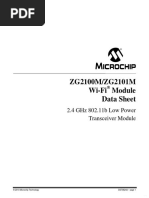 Zg2100M/Zg2101M Wi-Fi Data Sheet: 2.4 GHZ 802.11B Low Power Transceiver Module