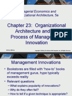 Chapter 23: Organizational Architecture and The Process of Management Innovation