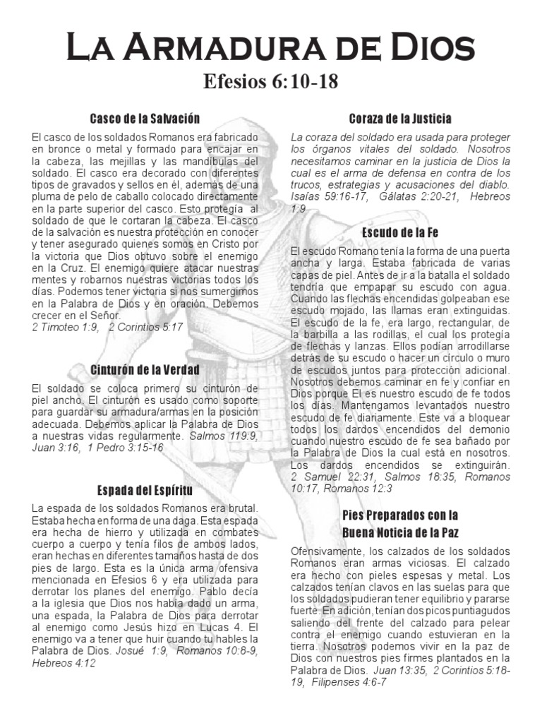 La Armadura de Dios en Efesios 6 | PDF | Cristo (título) | Salvación