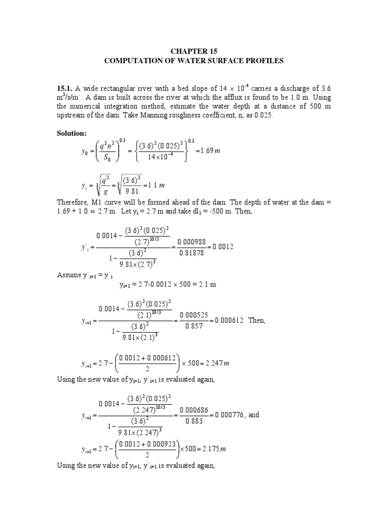 Hydraulics PDF Surface Roughness Dam
