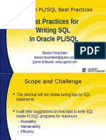 Best Practices For Writing SQL in Oracle PLSQL