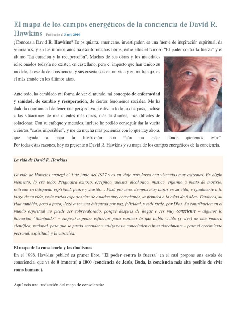 Mapa de la Conciencia de David Hawkins | PDF | Verdad | Felicidad