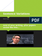 Sentence Variations