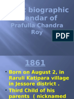 Short Biographic Calendar Of: Prafulla Chandra Roy