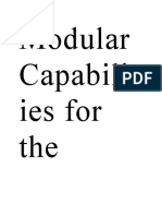 Modular Capabilit Ies For The