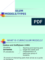 Curriculum Models and Types