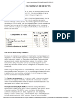 A Brief On Foreign Exchange Reserves