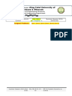 King Fahd University of Petroleum & Minerals: Assigned Problems