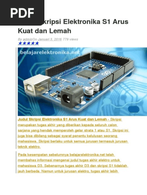 Judul Skripsi Elektronika S1 Arus Kuat Dan Lemah