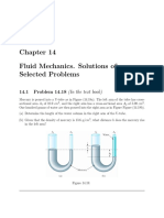 Fluid Mechanics. Solutions of Selected Problems: 14.1 Problem 14.18 (In The Text Book)