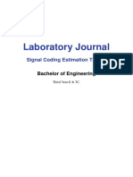 Laboratory Journal: Signal Coding Estimation Theory