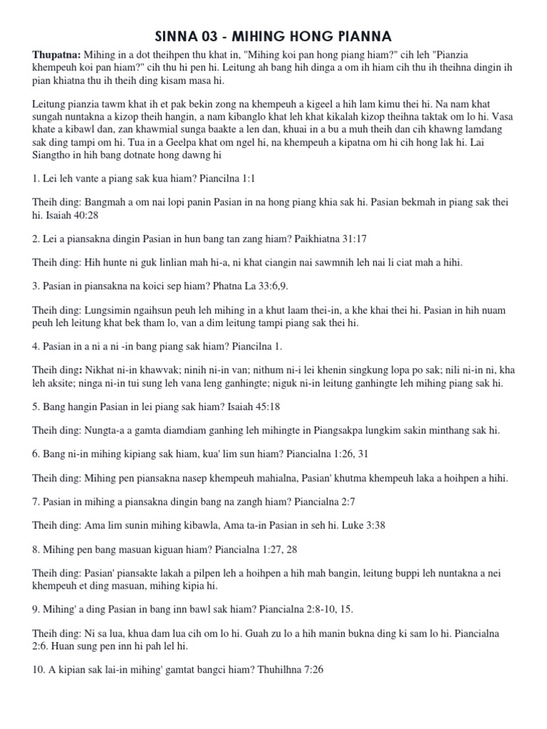 Understanding Mihing and Divine Purpose | PDF