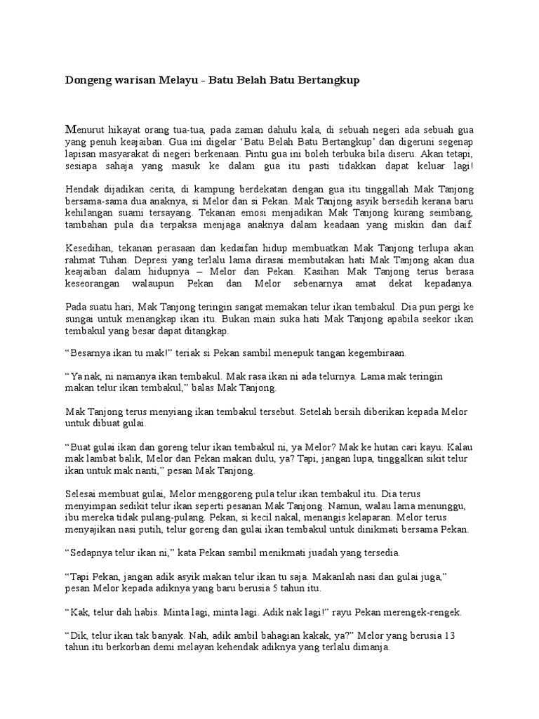 Batu Belah Batu Bertangkup Pdf