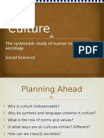 Culture: The Systematic Study of Human Society Called Sociology Social Sciences