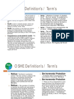 OSHE Definations