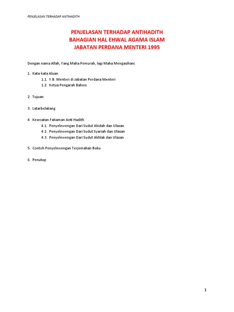 Penjelasan Terhadap Antihadith Pdf