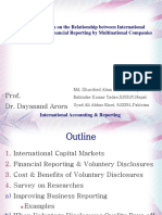 Survey of Research On The Relationship Between International Capital Markets & Financial Reporting by Multinational Companies