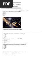 Avaliação Final 2 Unidade Geografia 6 Ano