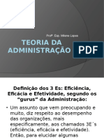 Eficiência, Eficácia e Efetividade