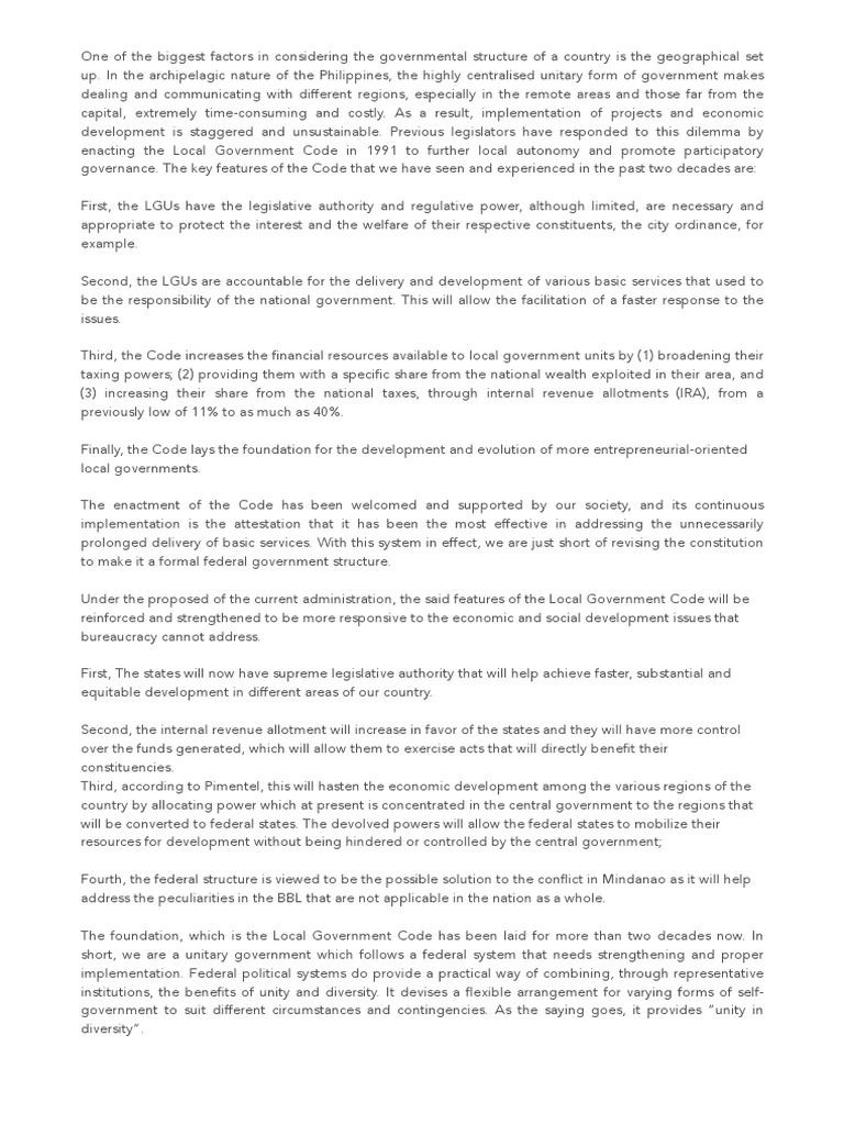 Enhancing Local Governance in the Philippines | PDF