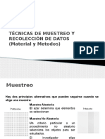 Tecnicas de Muestreo y Recoleccion de Datos