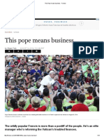This Pope Means Business - Fortune