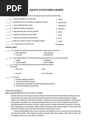 Aquatic Ecosystems Biomes Ws Hw2 Aquatic Ecosystem Physical Oceanography