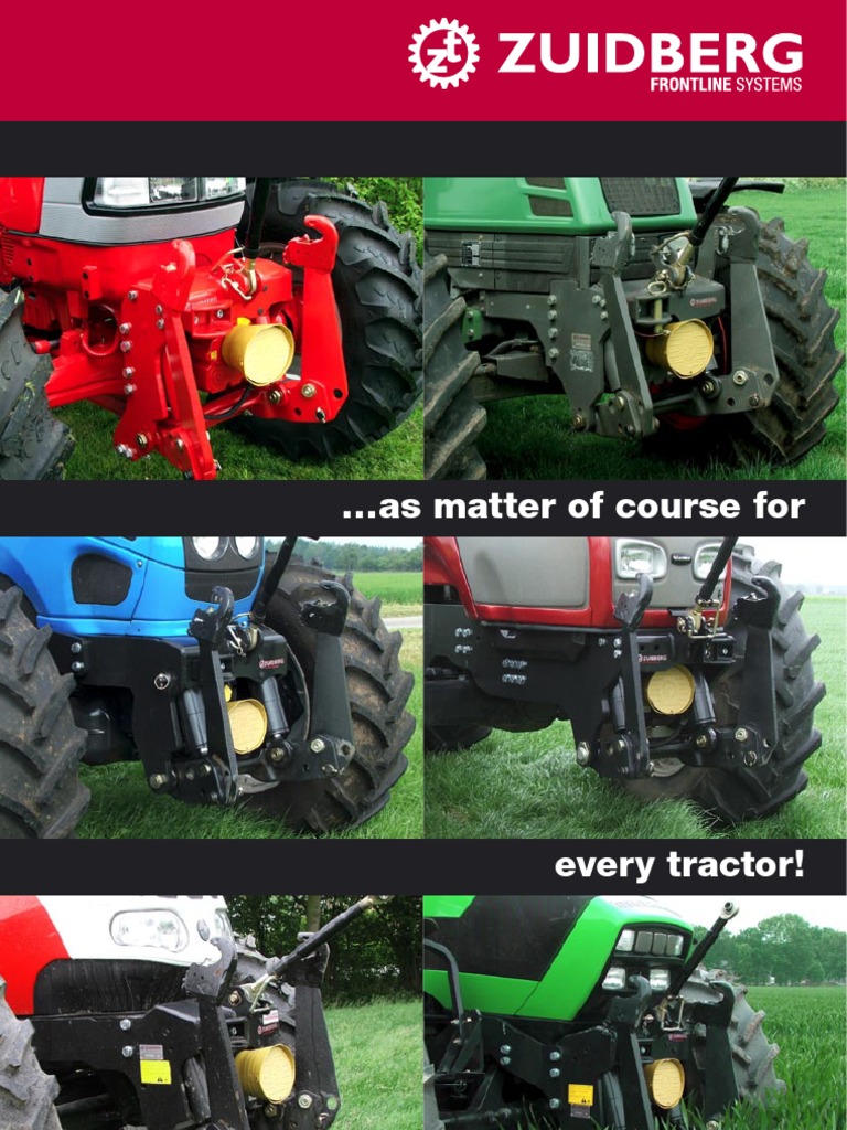 Zuidberg Front PTO and Linkage Overview | PDF | Tractor | Mower