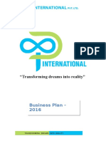 "Transforming Dreams Into Reality": Business Plan - 2016