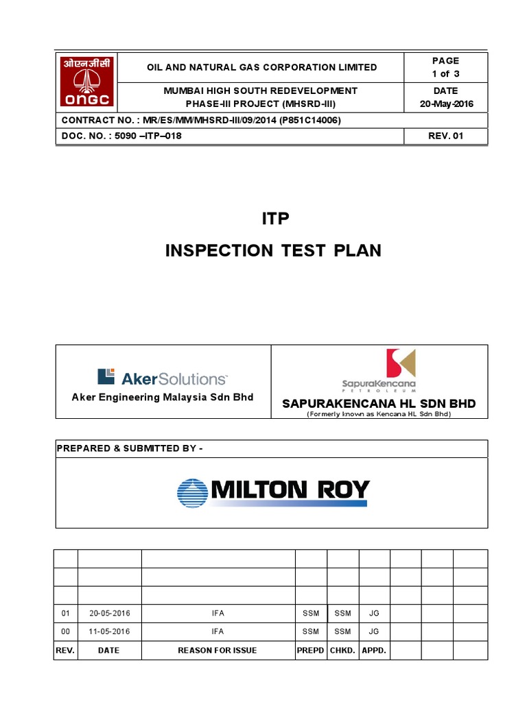 5090 Itp 018 R1 Pipe Fluid Conveyance Leak