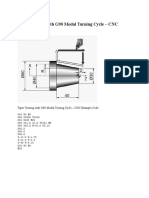 Taper Turning with G90 Modal Turning Cycle – CNC Example Code